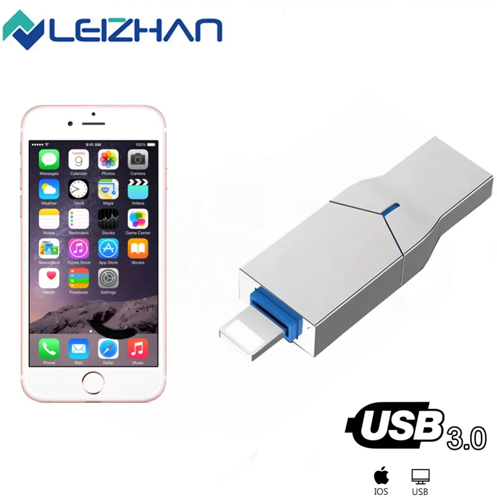 Флэш накопитель USB LEIZHAN 128 ГБ для iphone ipad флэш Lightning 64 карта памяти 3 0 16 32 Гб|USB