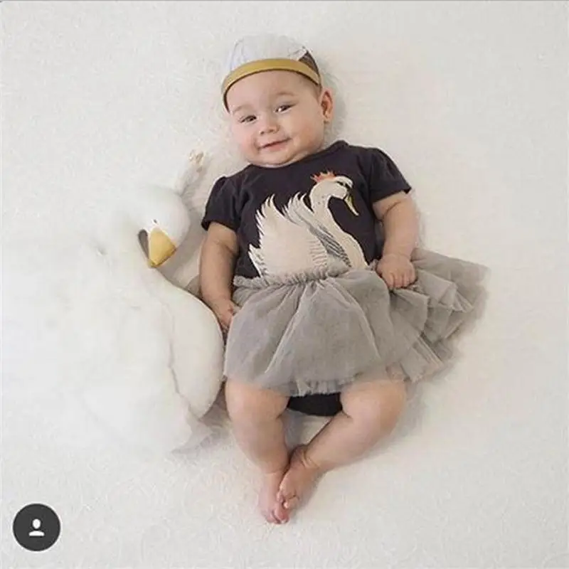 Baby Clothes Newborn Infant Costume Summer Wear Cute Girl Dresses Little Swan Ball Gown Dress For Girls Party | Детская одежда и