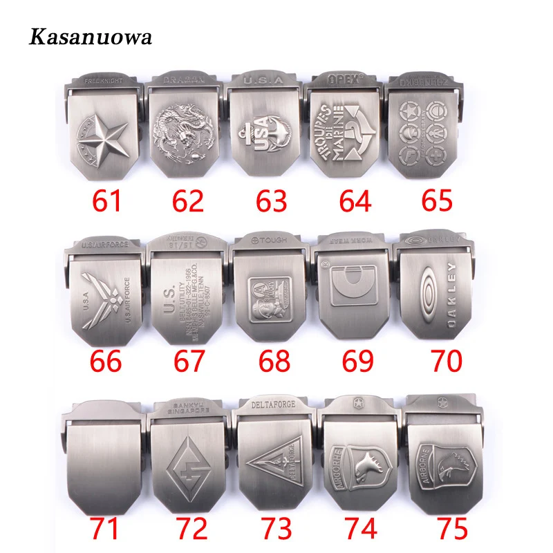 Kasanuowa модные Дизайн цинковый сплав пряжки ремня холст автоматическая Для мужчин