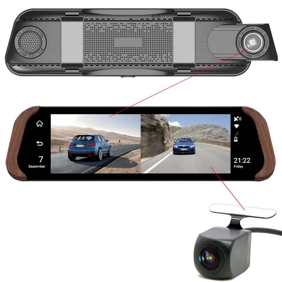 Bluavido 1" 4G Android gps навигация ADAS Автомобильное зеркало заднего вида видео регистратор Full HD 1080P автомобильная камера DVR WiFi BT 4,0 видеорегистратор