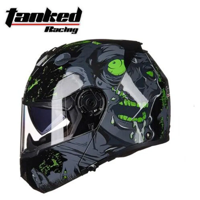 Tanked Racing ECE одобренный Filp Up мотоциклетный шлем T270 с двойными линзами Открытый мотоциклетный шлем Мото шлем - Цвет: 2