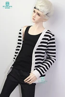 bjd doll clothes fits 70 80cm bjd uncle fashion printed knit vest striped cardigan