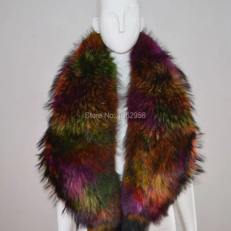 SJ762 Одежда высшего качества Красочный дизайн красивые весь большой енот Воротник