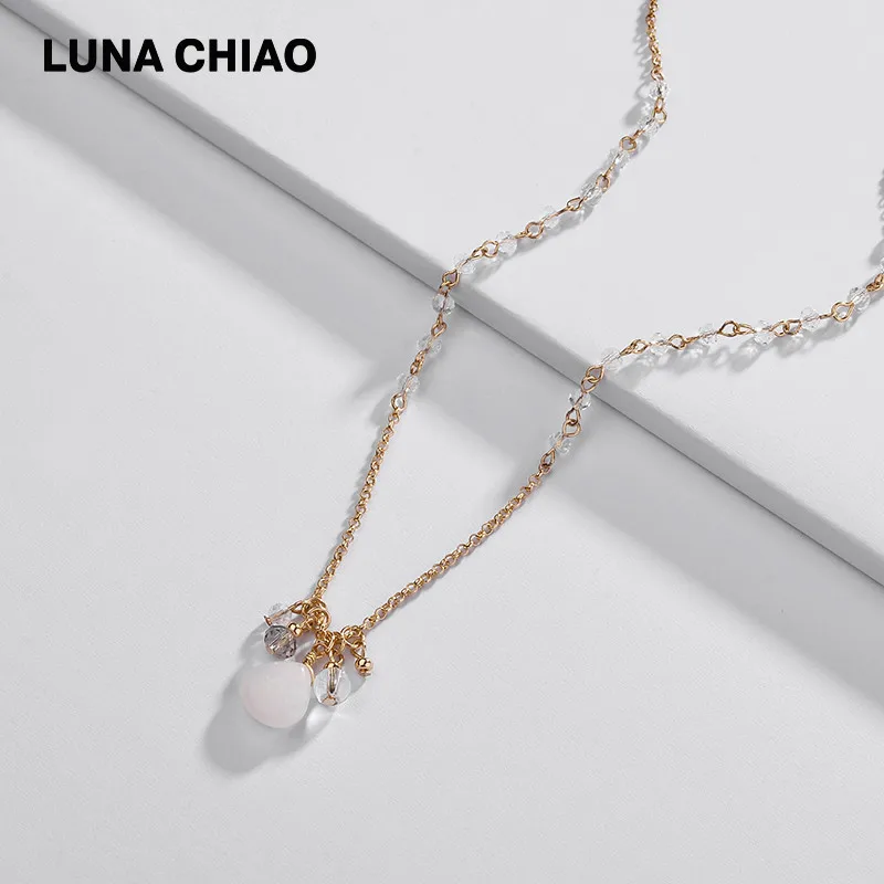 LUNA Чао Модные украшения кластера камень кулон Цепочки и ожерелья Для женщин