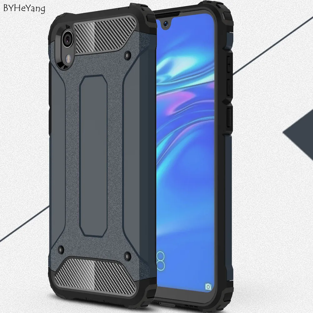 Чехол для Huawei Y5 2019 противоударный жесткий поликарбонатный Силиконовый мягкий
