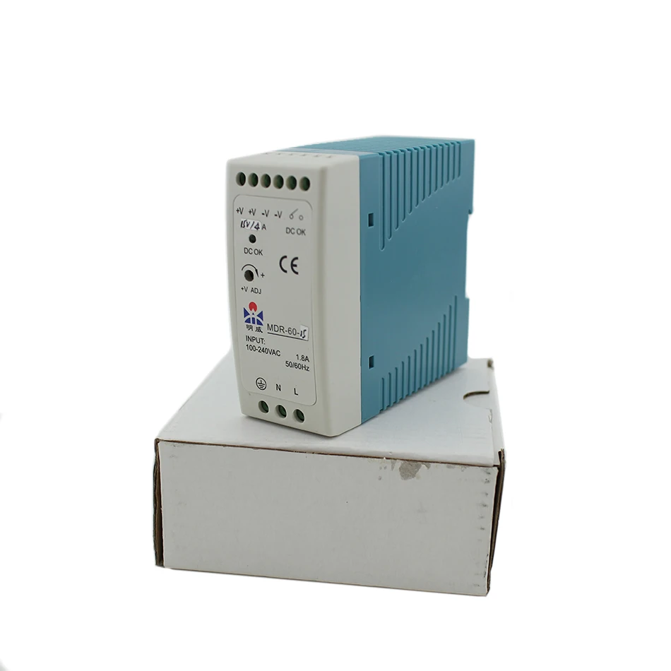 Ac к dc din raiI MDR 60 12 12В 5А Вт полоса Iight Iamp Ied источник питания источника переключения