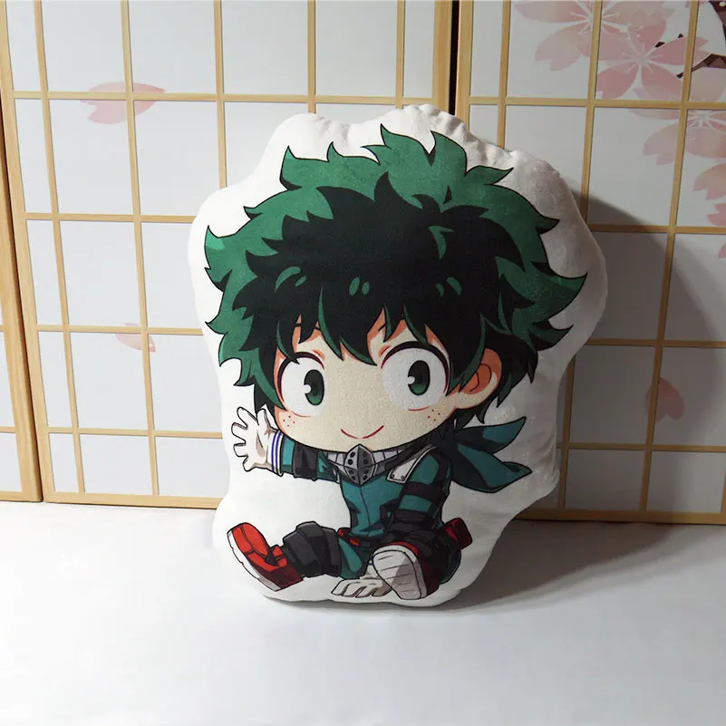 C My Hero Academy Подушка Игрушка Аниме izku Bakugou Todoroki OCHACO Tsuyu короткая плюшевая кукла Двусторонняя Наволочка 50 см - Цвет: C
