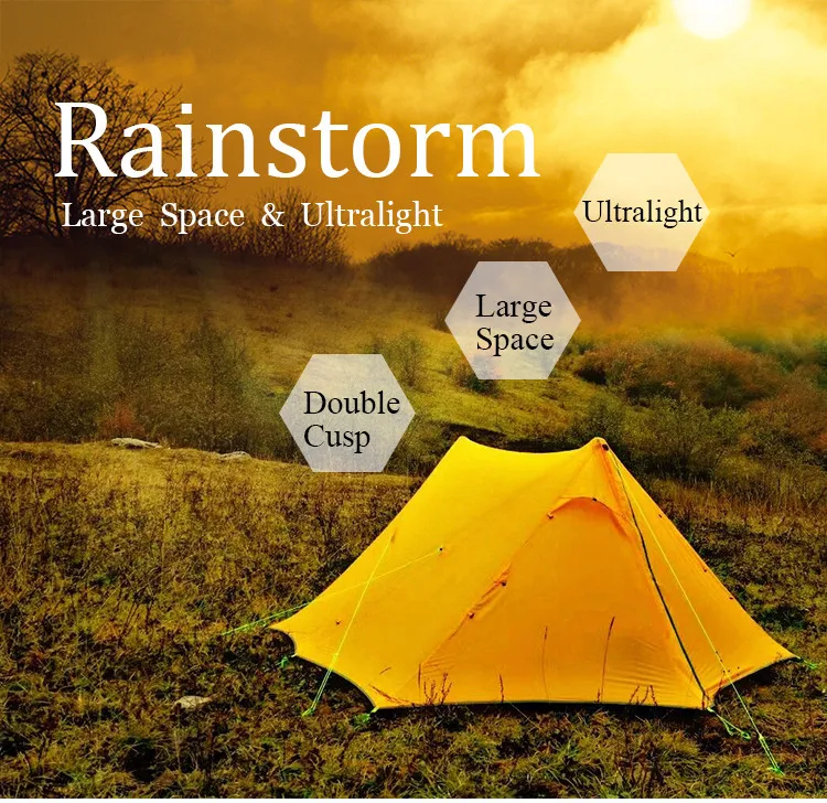 ASTAGEAR rainstorm 2 человек наружная Сверхлегкая палатка для кемпинга 3 сезона профессиональная 15D силиконовая Брезентовая палатка