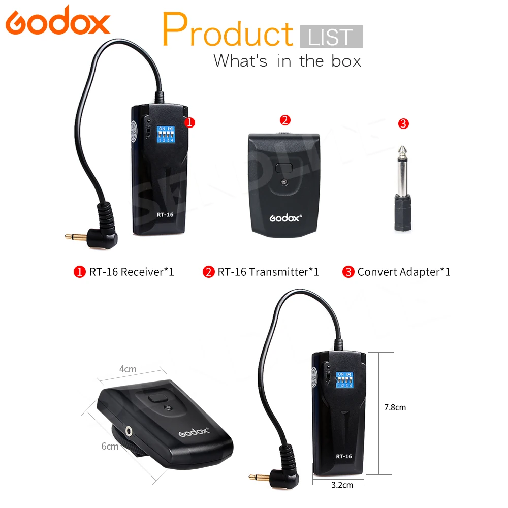 GODOX RT 16 каналов фотостудия флэш приемник с беспроводным передатчиком триггера