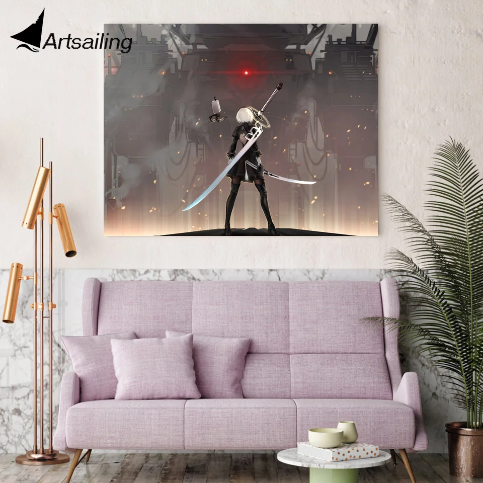 1 шт. настенная Картина на холсте с роботом|picture for living room|wall picturescanvas art |