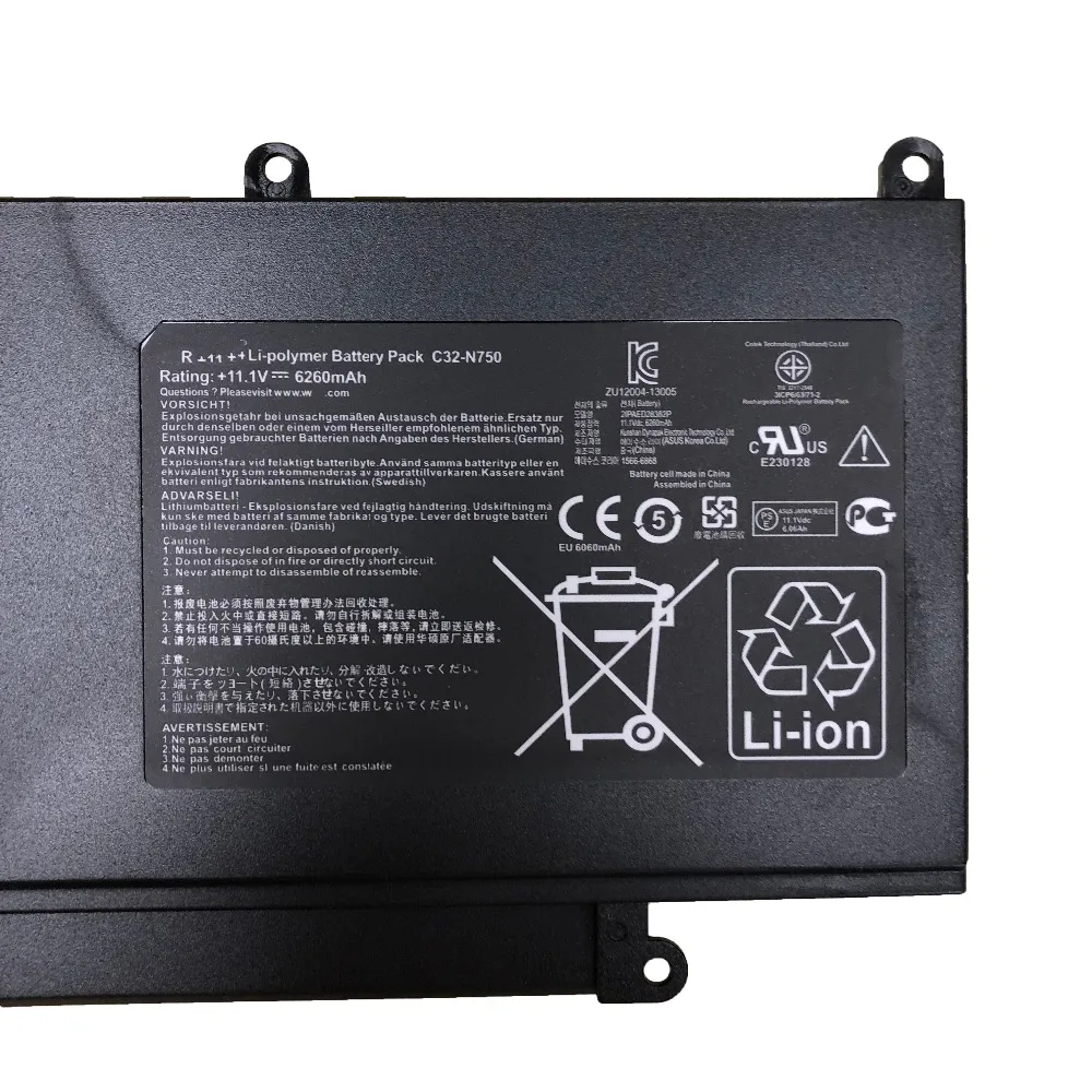 11 1 В 69wh c32-N750 оригинальный ноутбук Батарея C32-N750 для Asus N750 N750JK N750JV батарея ноутбука
