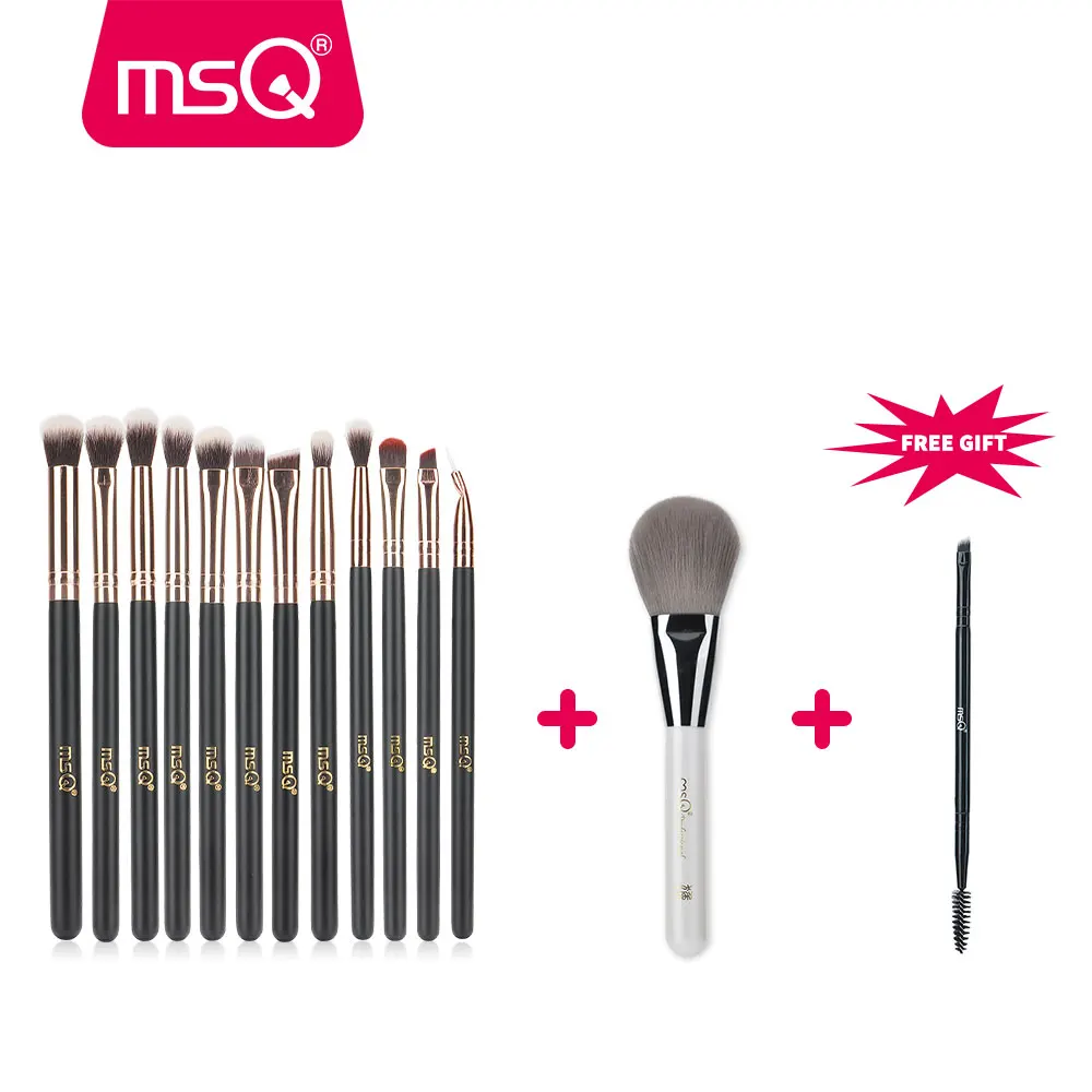 ST12RG ST01W6 SD001B MSQ Профессиональные Тени для век Макияж Кисти Набор Пудра основа pincel maquiagem Макияж Кисти комбинации - Handle Color: ST12RG ST01W6 SD001B