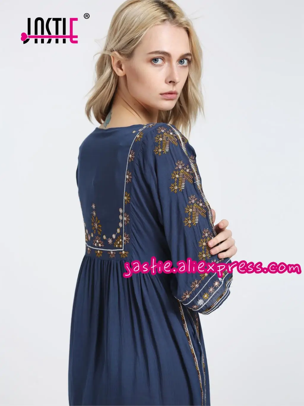Jastie Starlight мини-платье в стиле бохо шикарное цветочное вышитое женское платье с вырезом декольте с галстуком сексуальное платье Летнее vestidos 5808