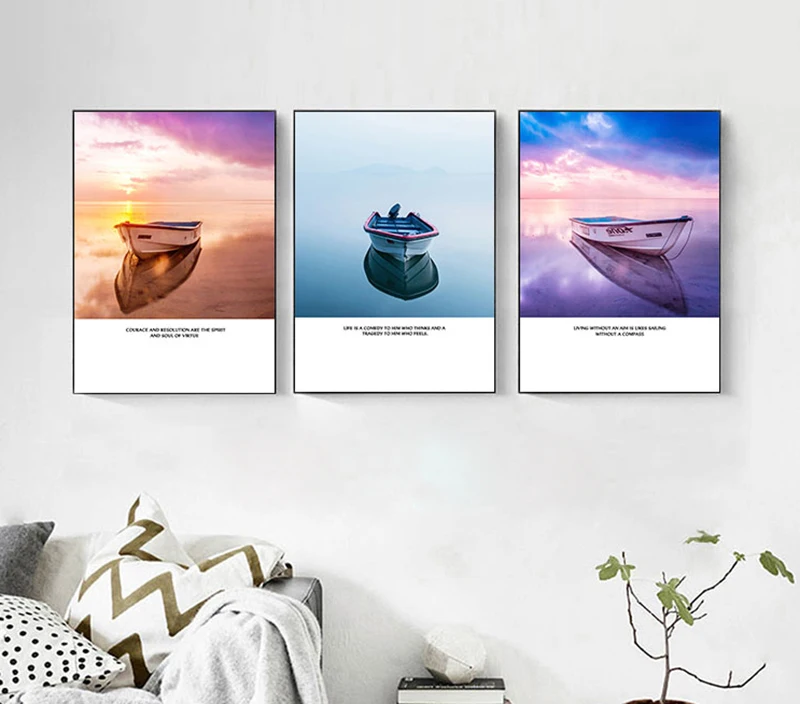 Печать на холсте Nordic плакат Wall Art картинки для гостиной Детская комната пейзаж