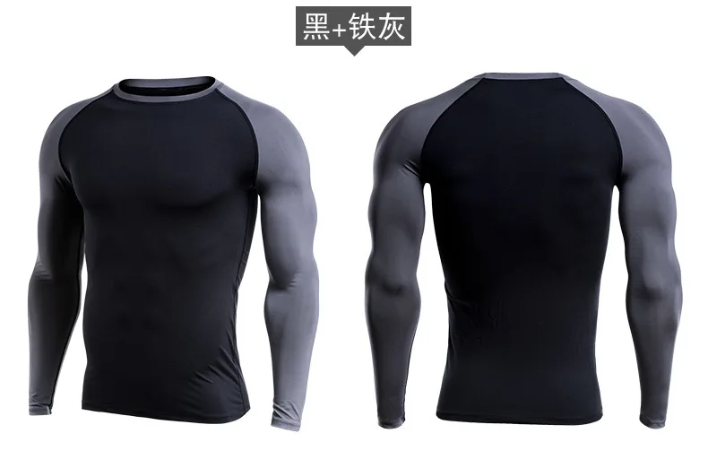 Winter Warm Rashgard Running Shirt Men T-shirt Long Sleeve Compression Shirts Gym Fitness Sport Shirt Men Jersey Sportswear