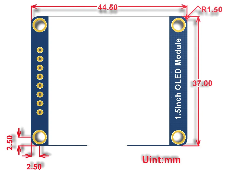5 шт. 1,5 дюймов SPI IEC OLED дисплей модуль белый SSD1327 128x128 ЖК-Экран 3,3 в-5 в для Arduino Raspberry Pi STEM32 16 серые весы