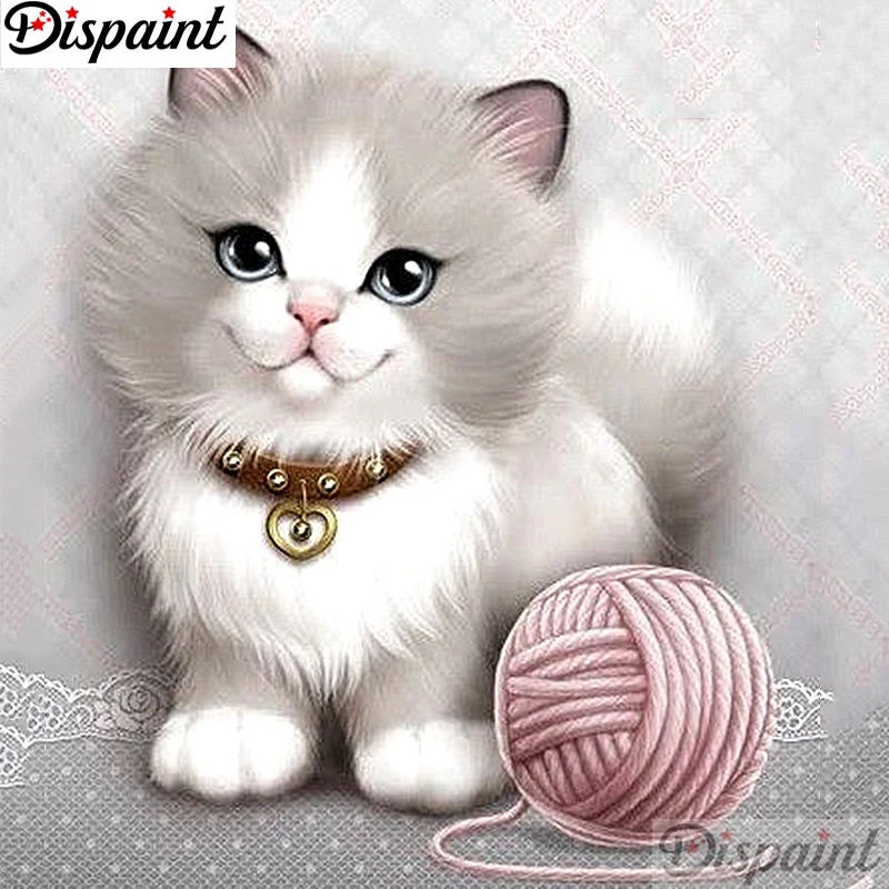 

Dispaint Full Square/Round Drill 5D DIY Diamond Painting "Animal cat scenery" 3D Embroidery Cross Stitch 5D Home Decor A12820