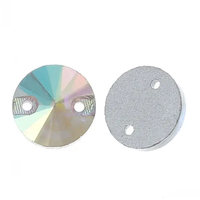 Dorabeads Glass Connectors Findings Round Transparent AB Color Faceted 10mm Dia 50PCs | Украшения и аксессуары