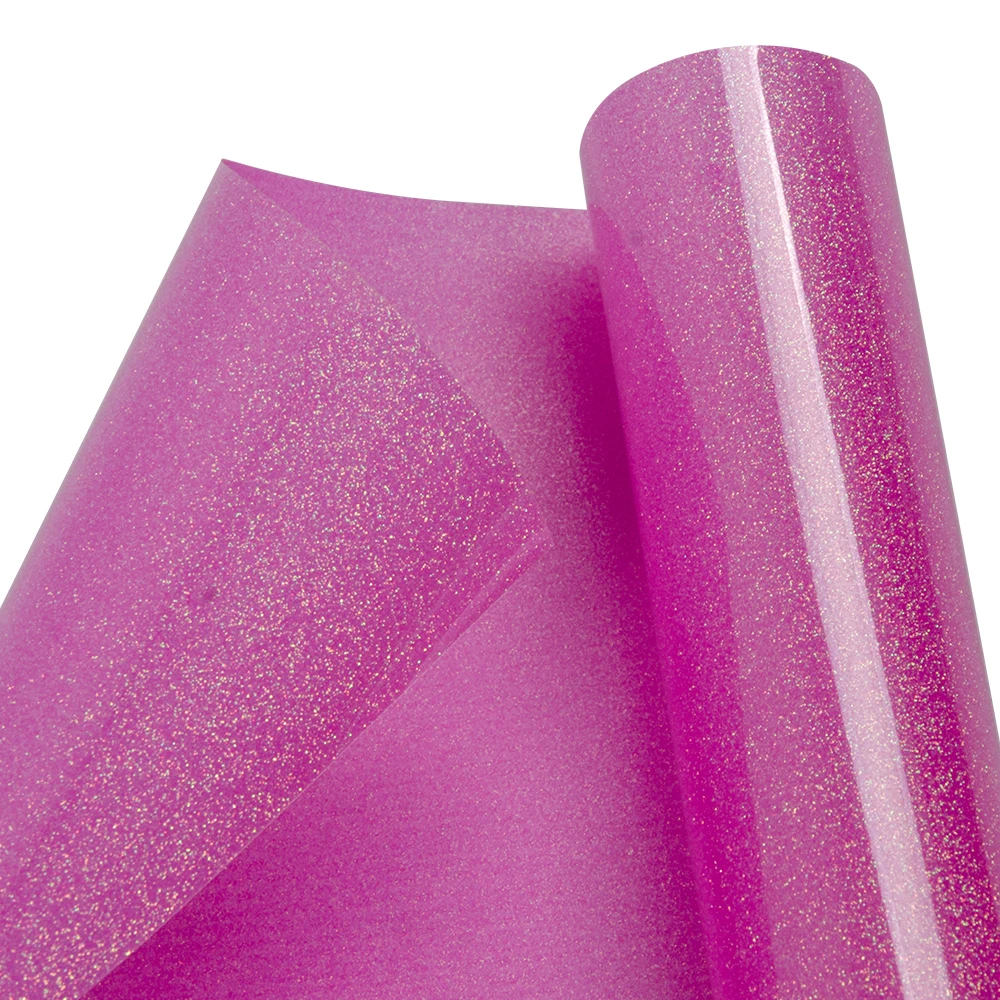 HOHOFILM Holo розовая блестящая теплопередача Винил HTV утюжок на виниле ткань
