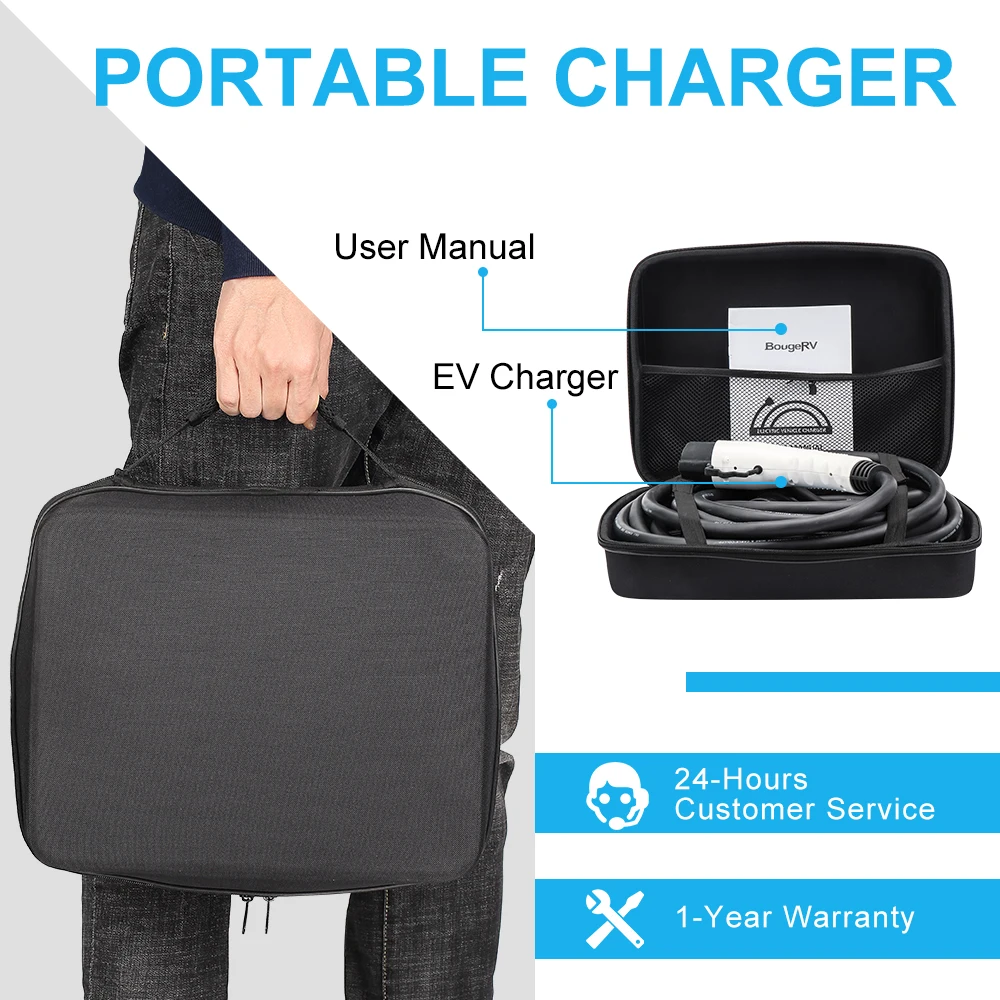 Портативный зарядный кабель EVSE 16A Schuko Универсальный IEC 62196-2 типа 2 для автомобиля 6