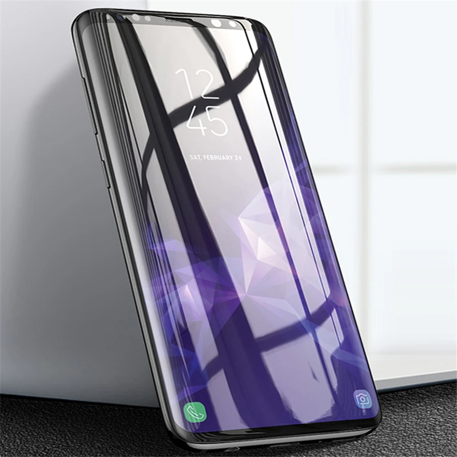 4D изогнутый край закаленное Стекло для samsung S9 S8 плюс защитный Стекло для samsung Galaxy S9+ S8+ S7 Экран Защитная крышка Плёнки