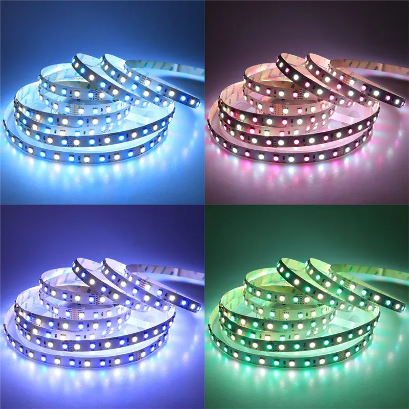RGBW RGBWW Светодиодная лента 5050 SMD Водонепроницаемая 12В DC 60LED/M RGB лампа диод | Лампы и