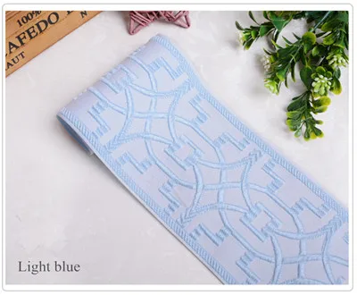 Light blue XWL 25 м/лот 9 см широкая жаккардовая занавеска кружевная отделка Лента занавески аксессуары Подушка край одежда диван Декор кружево DIY шитье - Цвет: Light blue