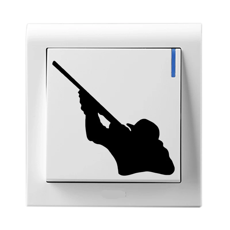 Креативная охотничья съемка виниловый светильник Наклейка на стену для