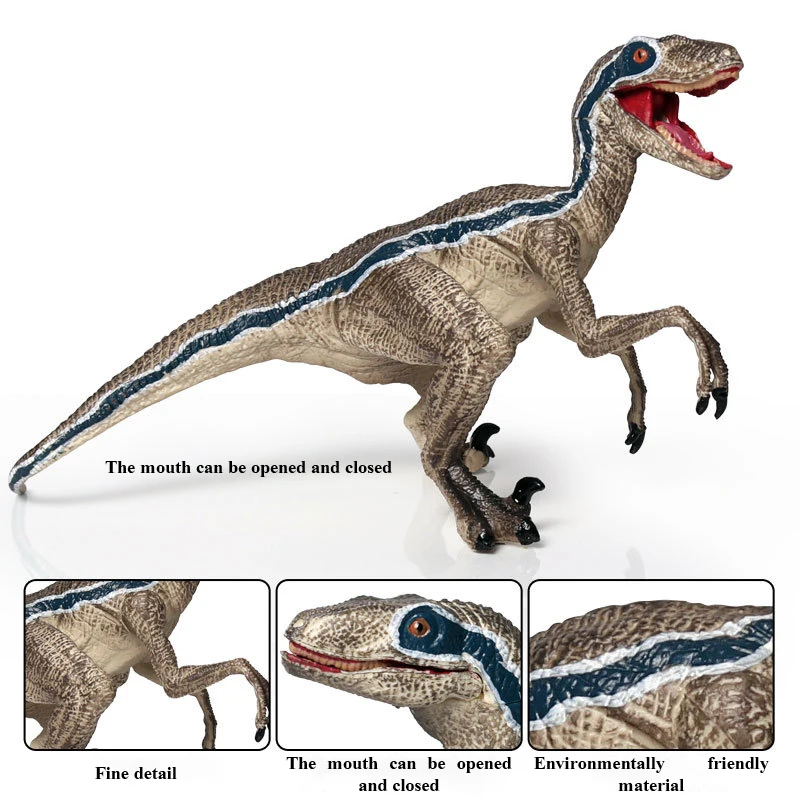 15 см Длина Юрский Мир Velociraptor Синий динозавров игрушки Классические для детей