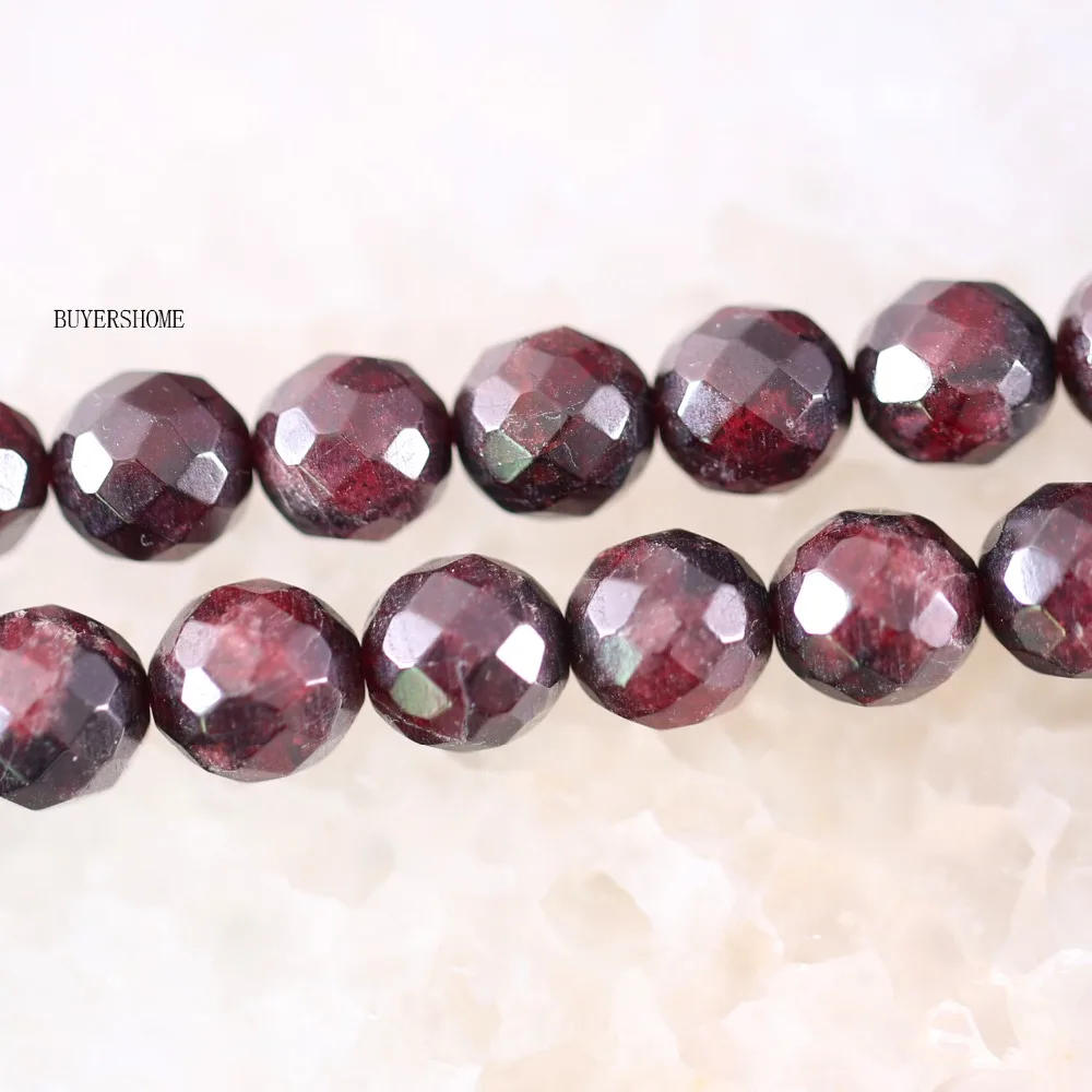 Нить для изготовления ювелирных изделий ожерелья A ++ 9 мм Круглые граненые бусины