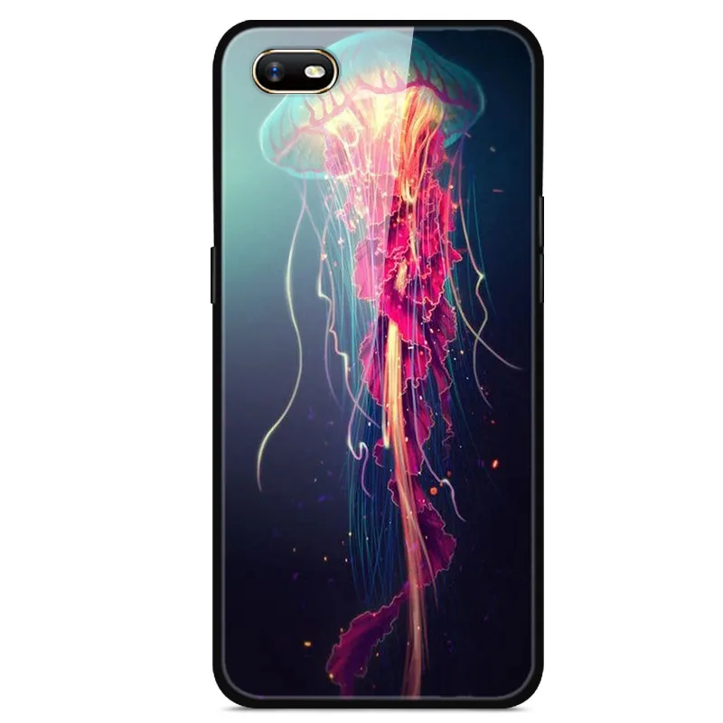 Для OPPO A1K чехол из закаленного стекла жесткий чехол для телефона для OPPO A1K чехол s Мягкий бампер для OPPOA1K A 1K CPH1923 чехол Роскошный - Цвет: 53