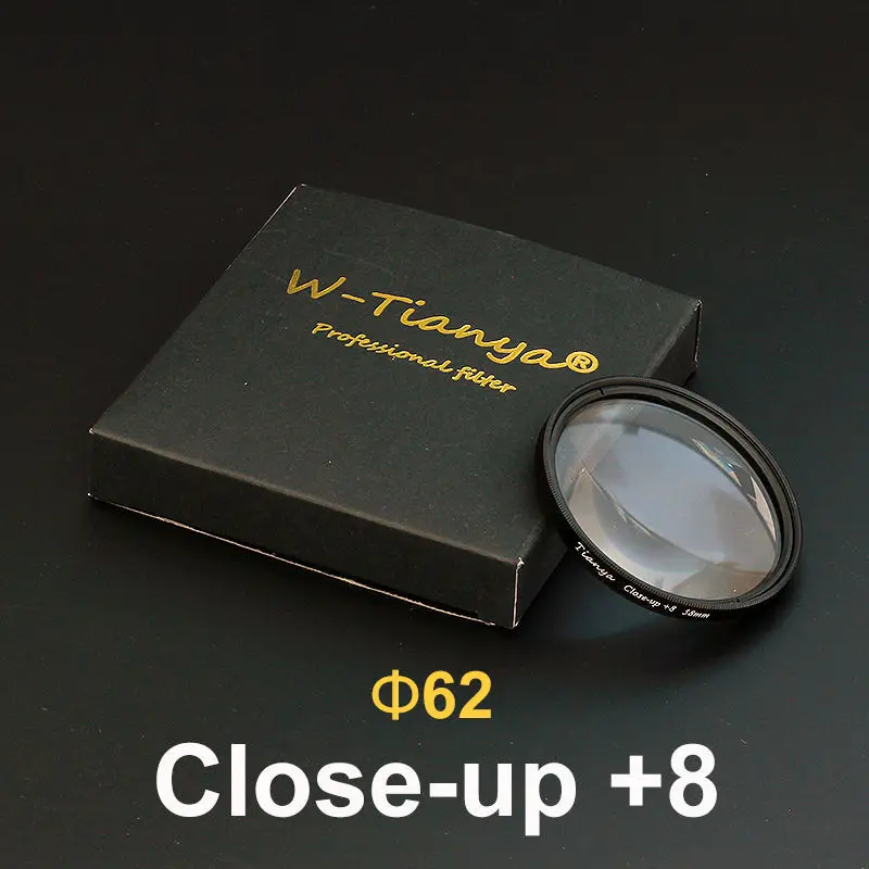 

W-YIANYA 62mm Close up Macro +8 Close-Up Closeup Lens Filter for 62 mm Digital Camera Lenses