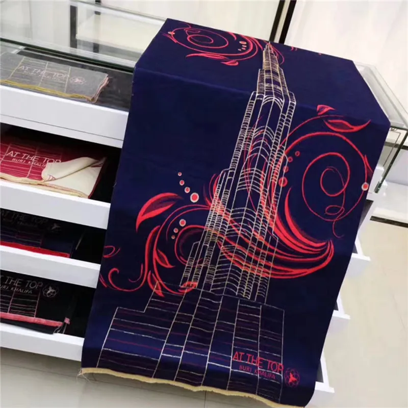 Кашемировый шарф Новинка 2017 зданий зимние теплые матовый двойной жаккард