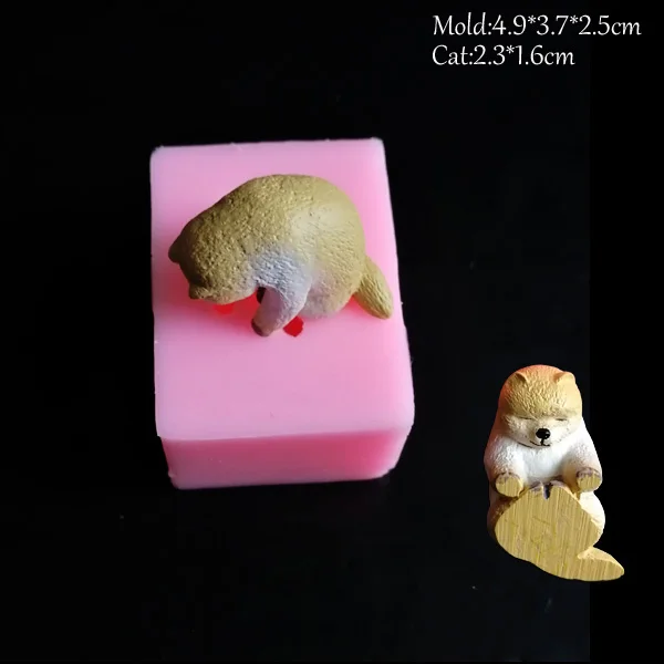 Cat C Новые кошки и леопарда силиконовые формы для свечей DIY Инструменты для выпечки инструменты для украшения тортов из мастики желейные конфеты шоколада Полимерная глина GumpastC373 - Цвет: Cat C