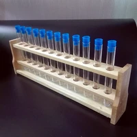 1pcs wooden test tube rack 12 holes holder support burette stand laboratory test tube stand shelf lab school supplies