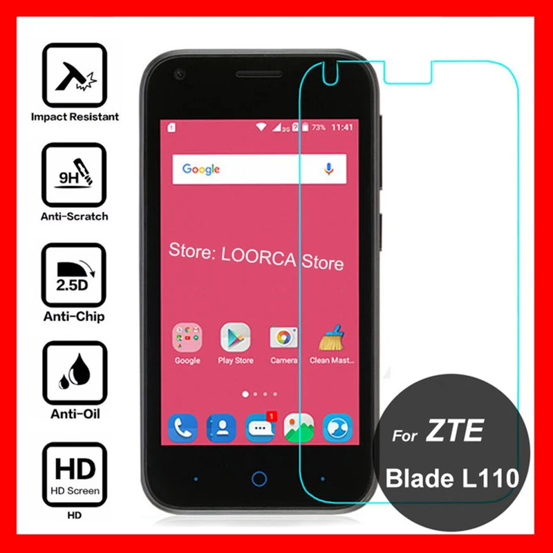 Закаленное стекло 0 26 мм 2.5D для ZTE Blade L110 9H Взрывозащищенная защитная пленка Защита