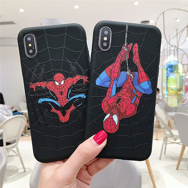 WTSZKL супергерой Человек-паук шаблон телефон чехол для iPhone XR мультфильм аниме 6 S 7 8