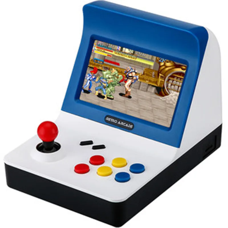 Blue Новейшая 64-битная игровая консоль ретро мини ретро аркадная игровая машина 3000 игры портативная игровая консоль 4,3 дюймов экран - Цвет: Blue