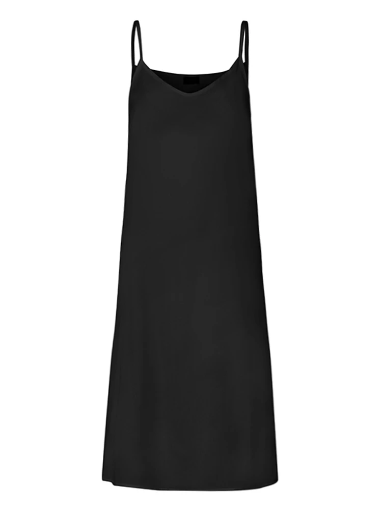Black Tank Макси платье, пляжный сарафан, плюс VONDA, Женская коллекция, летние сексуальные платья с v-образным вырезом и рукавом-бабочкой, кружевные вечерние платья - Цвет: Black Tank