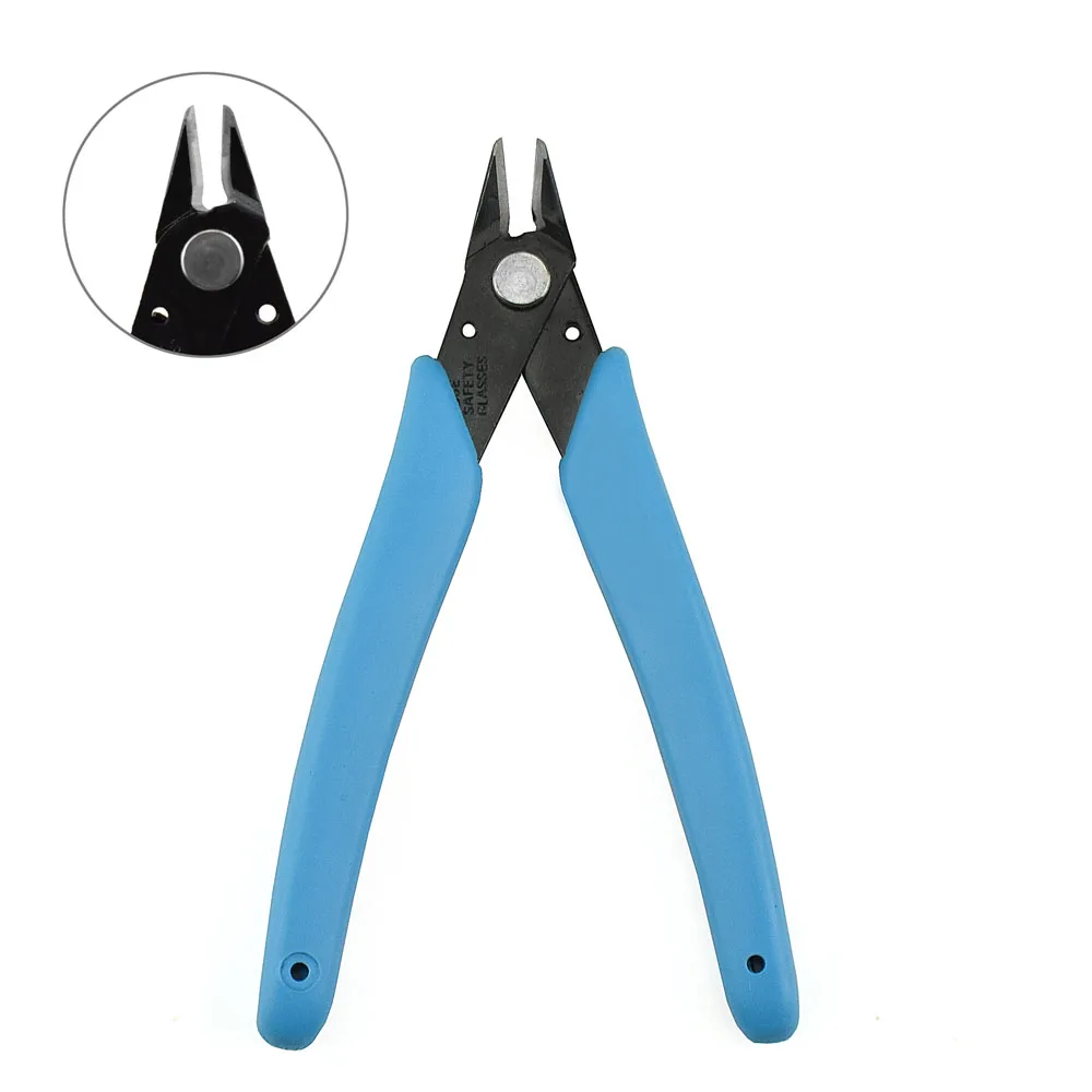 Blue Wire Cutters NEWACALOX " 125 мм DIY электрический кабель Кусачки для зачистки проводов плоскогубцы режущие боковые ножницы диагональные кусачки - Цвет: Blue Wire Cutters