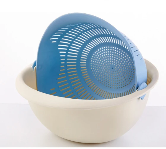 blue Корзина для фруктов, корзина для белья, корзина для слива, пластиковые кухонные принадлежности, овощные кухонные инструменты - Цвет: blue