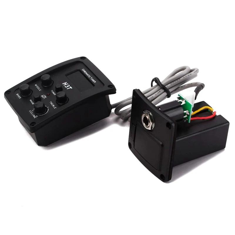 Acoustic Guitar 4-Band Eq Equalizer Preamp Piezo Pickup Tuner With Lcd Display | Спорт и развлечения
