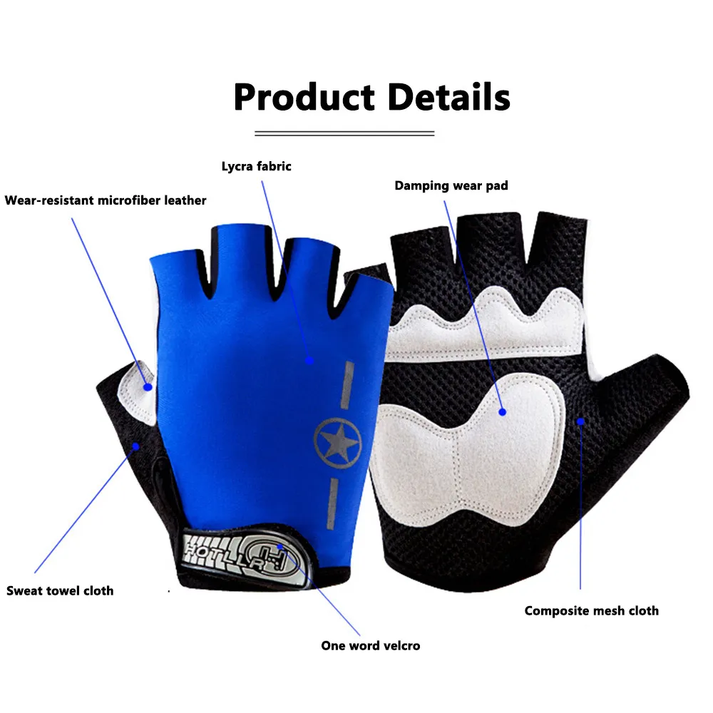 1 пара противоударные велосипедные перчатки с полупальцами Гелевые для езды на