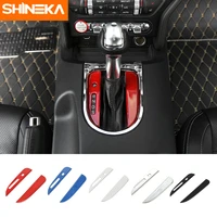 shineka car gears panel trim shift lever transmission cover interior moulding fit for ford mustang 2015