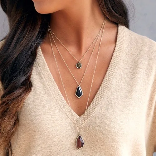 Бренд три слоя нерегулярные Подвески модные ожерелья для женщин Bijoux Femme подарок для друзей