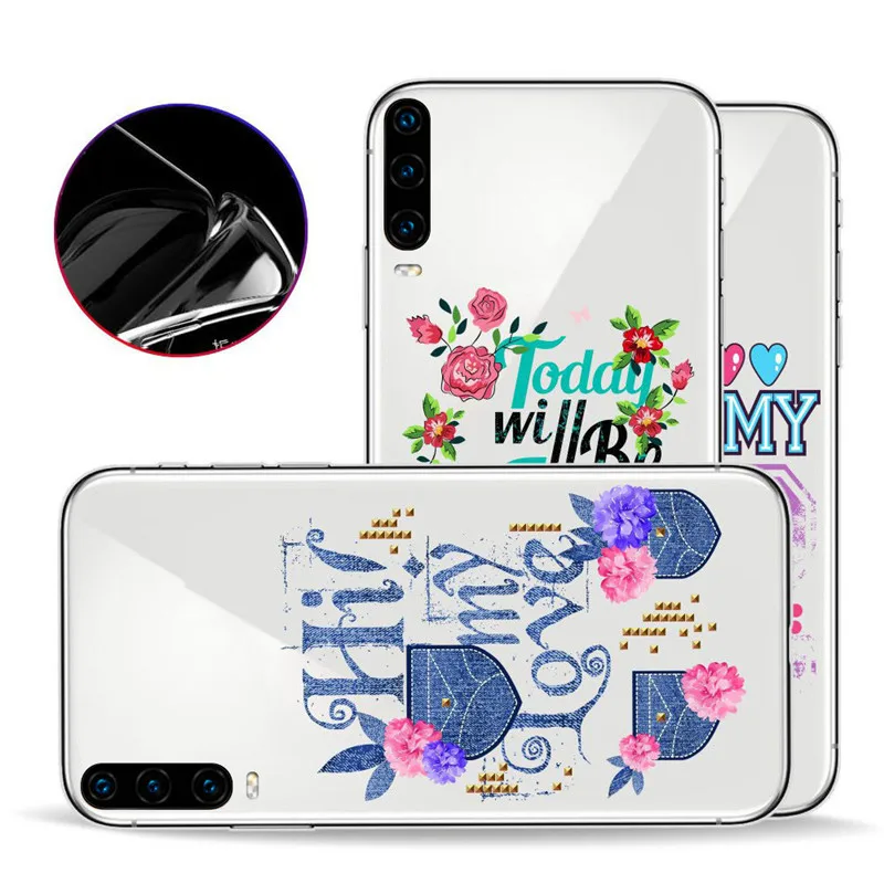 Прозрачный Силикон подходит для Huawei P30Lite полноразмерный защитный чехол с