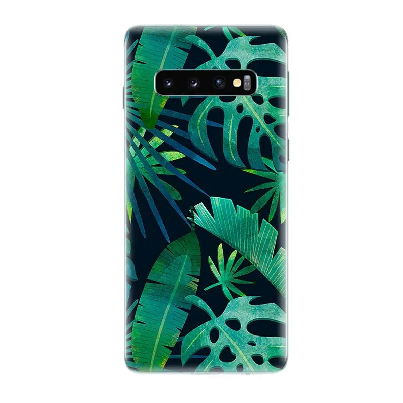 Зеленых растений модные Бисер для украшения samsung Galaxy S9 S8 A6 A8 Note 9 8 S7 S6 край J4 J6 + плюс