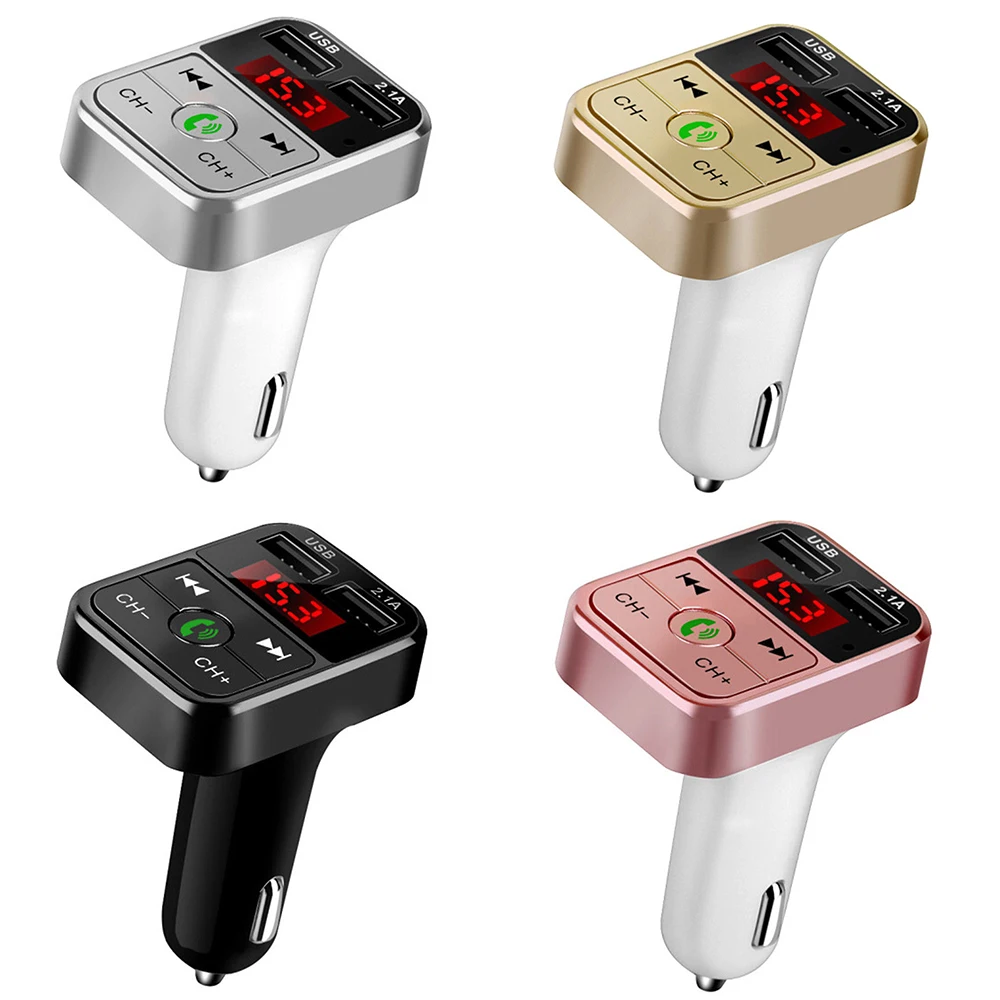 5 V 2.1A Bluetooth Автомобильный fm-трансмиттер Handfree Автомобильный MP3 аудио плеер двойной 12 V USB Автомобильное Зарядное устройство Aux Порты и разъёмы Поддержка карты памяти и у Dis