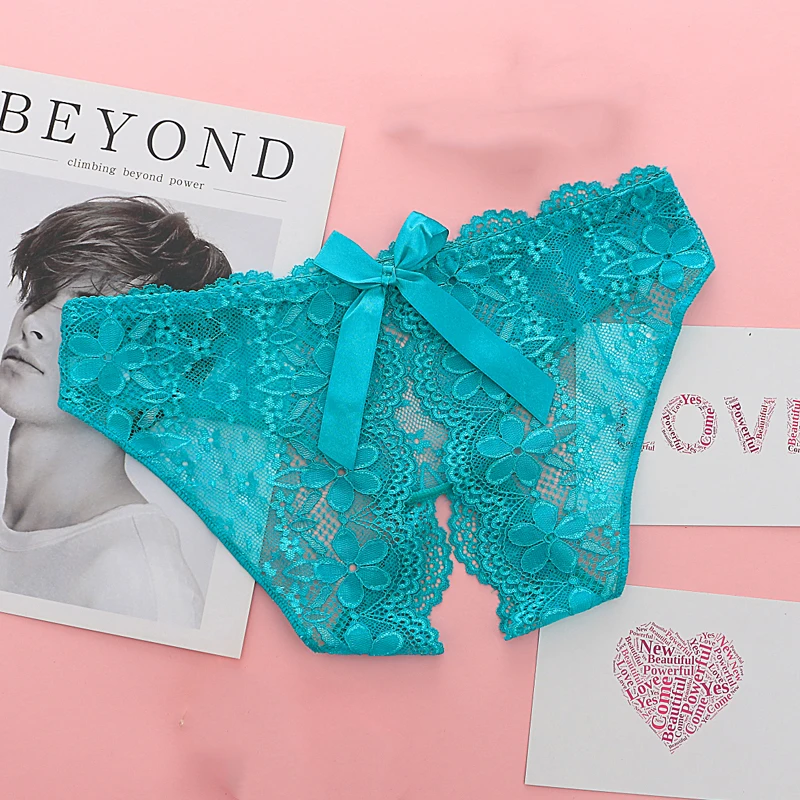 Женское нижнее белье стринги с бантом сексуальные кружевные трусики эротические