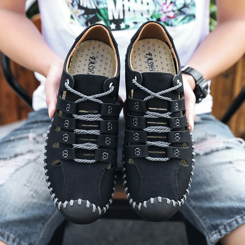 Новинка 2019 удобная повседневная обувь мужская на шнуровке качественная из